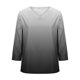 thumbnail image 5 of Xuyuer Women's Holiday Floral Print V-Neck 3/4 Sleeve Casual Loose Shirt, 5 of 5