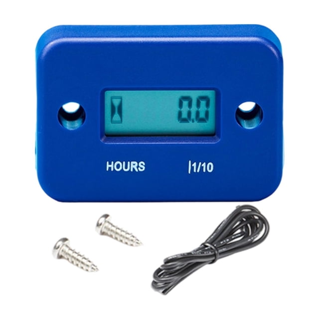 KLKCMS Motorcycle Hour Meter Multifuntional Hourmeter for Marine Motocross ATVS Blue