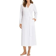 Hanro WHITE Paola Belted Robe, US Small