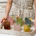 thumbnail image 3 of Kate Aspen Textured Striped Pink Drinking Glasses Set of 24, (13 oz) Vintage Glassware Set Cocktail Glass Set, Juice Glass, Water Cups | Hostess Gift, Present for Newlyweds or New Home Owners, 3 of 7