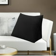 thumbnail image 2 of WOWMAX Reading Pillow Bed Wedge Large Adult Backrest Lounge Cushion with Pocket Firm Back Support for Sitting Up in Bed Couch Without arms for GERD Heartburn Velvet for Christmas/Holidays Black, 2 of 7