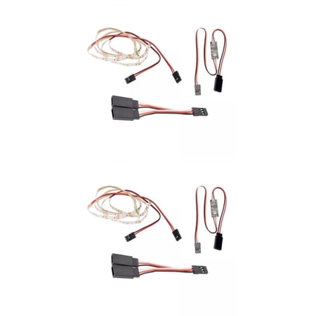2-pack Remote Controlled LED Light for RC Fixed Wing Helicopter Model Truck DIY Accessory