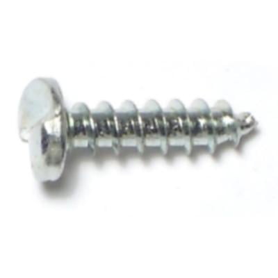 

#10 x 3/4 Zinc Plated Steel One-Way Slotted Pan Head Sheet Metal Screws