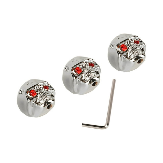 Pieza de repuesto para guitarra eléctrica, 3 piezas, perillas de calavera para bajo eléctrico, cabezal de calavera para guitarra eléctrica, diseñado para profesionales