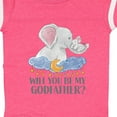 thumbnail image 4 of Inktastic Will You Be My Godfather? Elephants Moon and Stars Boys or Girls Baby Bodysuit, 4 of 5