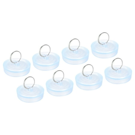 

Rubber Sink Plug Clear Drain Stopper Fit 2 to 2 1/16 Drain with Hanging Ring for Bathtub Kitchen 8 Pack
