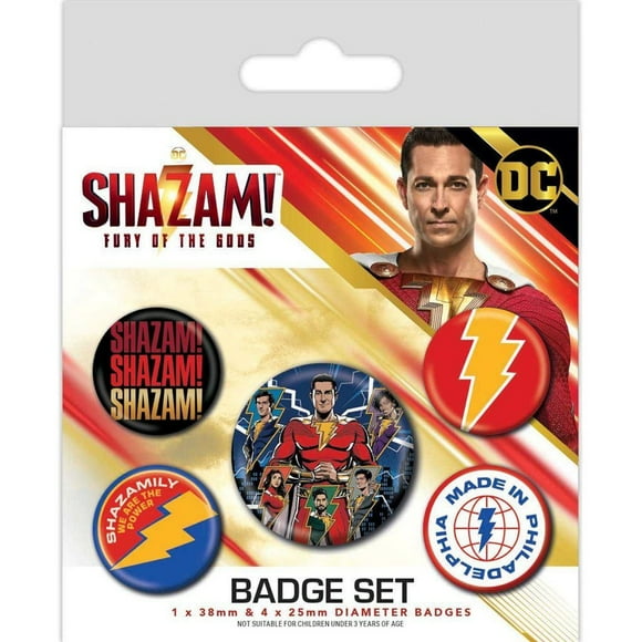 Shazam! Fury Of The Gods Badge Set (Pack of 5)