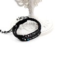 thumbnail image 6 of Uloveido His Angel Her Warrior Handmade Black Engraved Bracelets for Couples Boyfriend and Girlfriend Birthday Anniversary Bracelet Gift Y781, 6 of 7