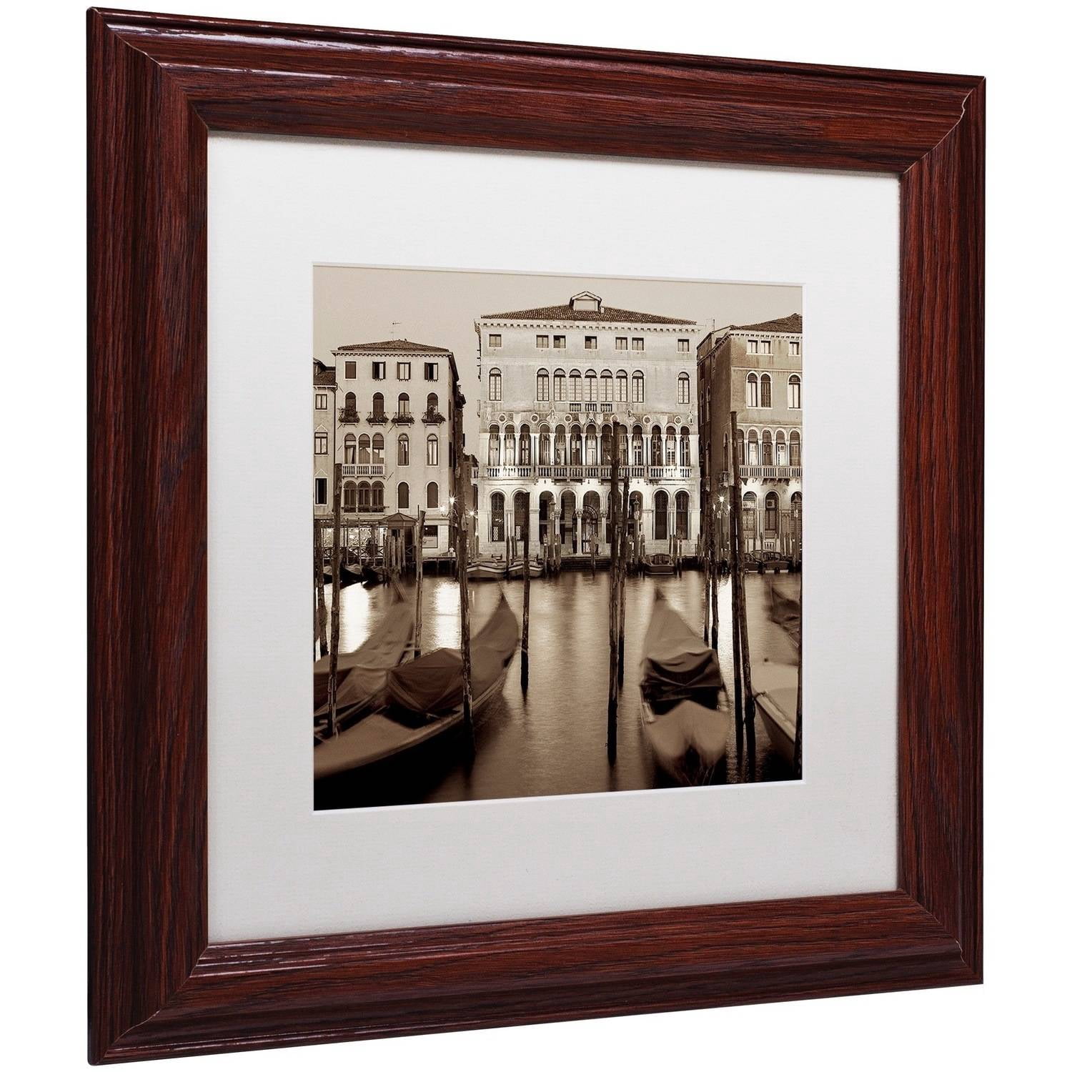 Trademark Fine Art "Venezia I" Canvas Art by Alan Blaustein, White Matte, Wood Frame
