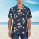 thumbnail image 2 of Balery Daisies Flowers Camisas hawaianas de manga corta para hombre, camisas playeras de corte holgado, camisas de vacaciones con botones,X-Large, 2 of 7