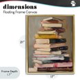 thumbnail image 4 of Stupell Industries Cottage Well Loved Bookstack Gold Floating Frame Canvas Art, 17 x 21, by LSR Design Studio, 4 of 8