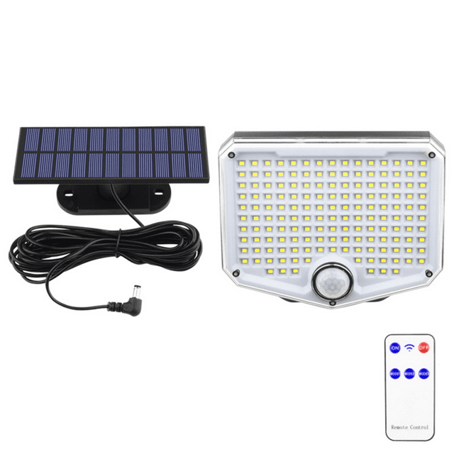 Lámpara Solar para Exteriores, Superbrillante, con Sensor de Movimiento, de Gran Potencia, LED para Pared de Jardín, IP44, 3 Modos de Funcionamiento, 153 LED