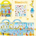 thumbnail image 4 of 3 Sets of Reusable Jelly Stickers Books - Perfect for 3-6 Year Olds Jelly Stickers Books - Airplane and Car Travel Toys Educational Gifts for Boys and Girls (Robot+Science+Desert）, 4 of 7