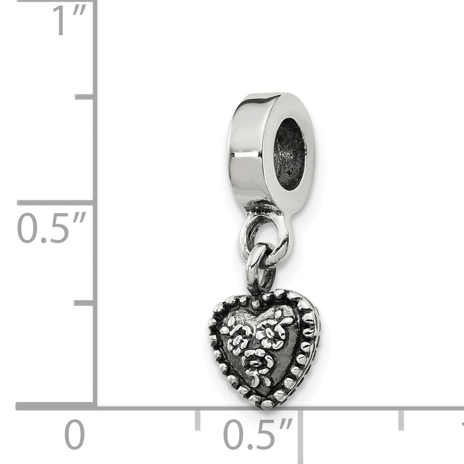 Reflection Beads Sterling Silver Reflections Heart Dangle Bead