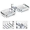 thumbnail image 4 of Naiovety Jabonera de baño doble portátil, sin perforaciones de aluminio, sin taladro, soporte para estante montado en la pared, caja de jabón Juegos de accesorios de baño, 4 of 6
