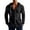 01 Black, variant on Mens Cotton Linen Hoodie Mens Long Sleeve Shirts Drawstring Hooded Sweatshirt Thin Plain Button Down Tops Comfy Everyday Athletic Running Sport Wear with Pockets
