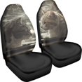 thumbnail image 2 of XYZCANDO Stylish Front Car Seat Covers with Cat Window Print - Breathable Durable Protection For All Vehicle Types, 2 of 7