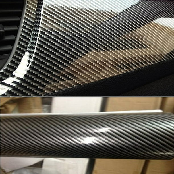 5D alta brillante fibra de carbono película de vinilo coche estilo envoltura motocicleta coche estilo accesorios Interior de fibra de carbono película huangjie unisex