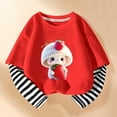thumbnail image 2 of Avtoify Girls Long Sleeve Shirts Casual, Toddler Girls Fall Clothes, Children's Clothing Girl's Long Sleeve T-Shirt Girls Spring Style Children's Two-Piece Striped Sleeve T-Shirt, 2 of 4