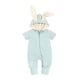 thumbnail image 1 of Body De Bebé Canastilla Onesies Para Niño Recién Nacido Orejas De Conejo Con Capucha Pantalones De Manga Corta Mameluco Mono Verde Odeerbi LM103-2069, 1 of 9