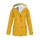 thumbnail image 1 of Chaqueta cortavientos con capucha para mujer, impermeable y cálida, cortavientos militar para invierno Amarillo XXXXXL, 1 of 4