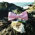 thumbnail image 2 of SummerTies Solid Color Bow Tie - Pink, Woven Silk, Adult Tie Yourself Bow Tie, 2 of 6