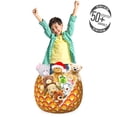 thumbnail image 3 of Abstract Storage Toy Bag Chair, Continuous Flaming Art Deco Wall Paper Tangerine Tones Illustration, Stuffed Animal Organizer Washable Bag, Small Size, Vermilion Mustard, by Ambesonne, 3 of 3