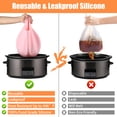 thumbnail image 5 of Qenwkxz Silicone Slow Cooker Liners Slow Cooker Divider Leakproof Hear-Resistant Slow Cooker Insert Liner Dishwasher Safe Slow 18.5*14.57in Pink, 5 of 9