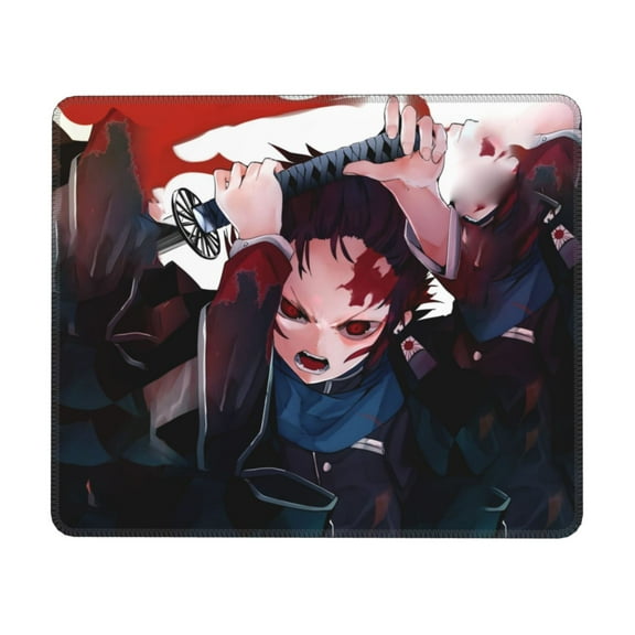 Demon Slayer Kimetsu No Yaiba Mouse Pad,Small Gaming Mousepad,Non-Slip Rubber Base And Stitched Edges Desk Mat For Computer Home Office Work And Study 7 X 8.6 In