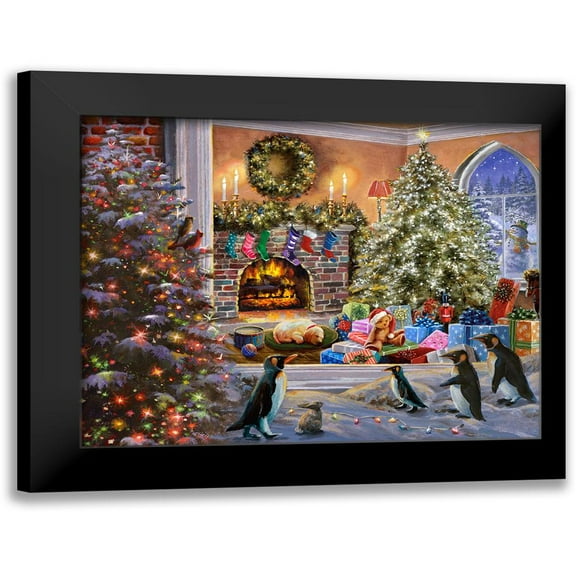 A Magical View to Christmas 14x12 Black Modern Framed Museum Art Print Titled - Boehme, Nicky