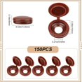 thumbnail image 2 of 1 Box 150Pcs Plastic Hinged Screw Covers Caps 0.22"/5.5mm Screw Snap Caps Folding Shutter Decorative Washer Cover Flip Tops for Covering Screw Heads Screw Protection Furniture Coconut Brown, 2 of 6