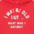 thumbnail image 3 of Instant Message - I May Be Old What Was I Saying - Men's Pullover Hooded Fleece Sweatshirt, 3 of 6