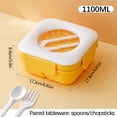 thumbnail image 2 of Darzheoy Bento Boxes Adults, Heated Lunch Boxes for Adults, Lunch Containers for Kids Bento Lunch Box 2 Compartments Microwave Safe (Flatware Included), 2 of 5
