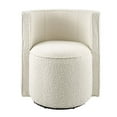 thumbnail image 5 of Modway Della Modern Style Boucle Fabric and Iron Swivel Chair in Ivory, 5 of 9