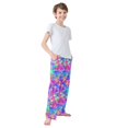 thumbnail image 4 of FORMRS Kids Pajama Pants with Pockets Size 9-10Y Boys Lounge Sleep Bottoms, Vibrant Geometric Pattern, 4 of 8