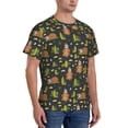 thumbnail image 2 of Vsdgher Funny Sloths In The Forest Print Men's Dry Fit Mesh Athletic Shirts Moisture Wicking Tennis T-Shirt Tops, 2 of 9