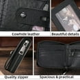 thumbnail image 6 of Genuine Leather Men's Wallet with Zipper Vintage RFID Blocking Large Capacity Wallet for Men with 14 Credit Card Slots and 1 ID Window T23 (Black), 6 of 12