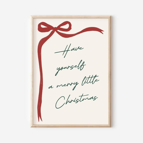 MSFCON Have Yourself a Merry Little Christmas Print, Trendy Christmas Wall Art, Festive Decor Poster, Holiday Season