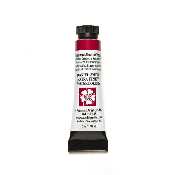 Daniel Smith Extra Fine Watercolor, 5 ml, Permanent Alizarin Crimson