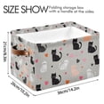thumbnail image 4 of Yayeee Canvas Storage Basket with Handles for Shelves Fabric Bins Closet Organizer, Gray Cartoon Pattern, 4 of 8