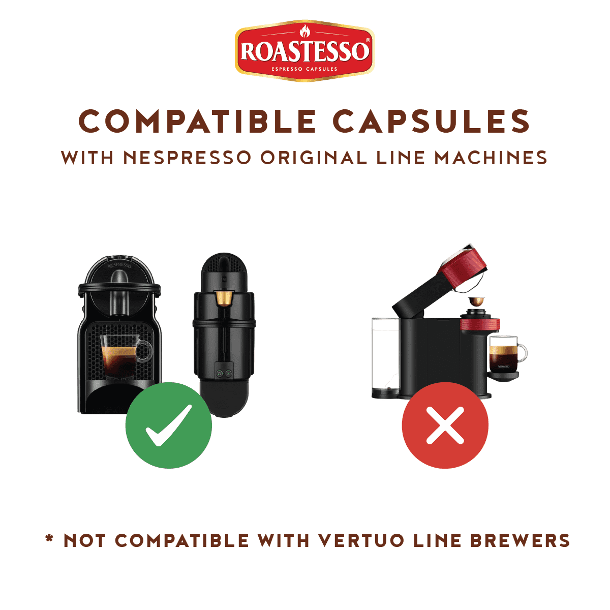 Roastesso Coffee Natural Variety Pack Flavored Nespresso Capsules Compatible OriginalLine Espresso Pods, Intensity 7 (40 Count)