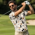 thumbnail image 4 of Uorisanigo Cute Halloween Couple Matching Outfit Mens Golf Shirts Size 2XL Quick-Dry Short Sleeve 1/4 Zip Up Sports Tops and Womens Golf Clothes Built in Shorts Workout Dress, 4 of 8
