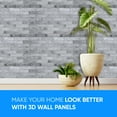 thumbnail image 7 of Smart Profile – 3D Wall Panels for Interior Decor Non-adhesive PVC - Size (38.2 x 19.3) Inches - 3D Wallpaper Faux Brick Paneling for Home & Office (Gray, 20), 7 of 7