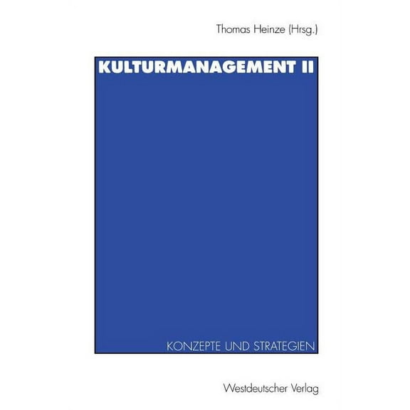 Kulturmanagement II, (Paperback)