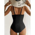 thumbnail image 3 of SOMER Women's One Piece Swimsuits Tummy Control Front Cross Bathing Suits Slimming Swimsuit V Neck Swimwear Monokini High Waisted Bathing Suit for Women, 3 of 5