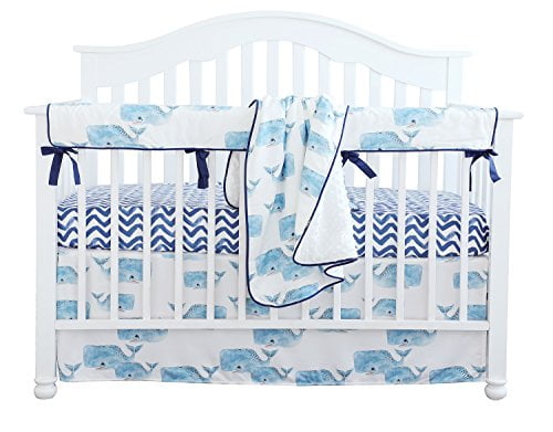 baby boy whale crib bedding