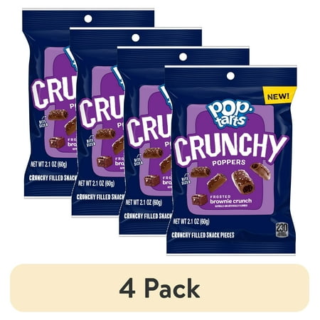 (4 pack) Pop-Tarts Crunchy Poppers Frosted Brownie Crunch – 2.1 oz
