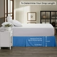 thumbnail image 4 of CCNY Magic Bed Skirt 9 Inch Drop Pleated Pattern With Split Corners Microfiber Bed Skirts (Queen-Mediterranean Blue), 4 of 8