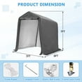thumbnail image 4 of Howsvn 6' x 7' Portable Storage Shelter, Waterproof Outdoor Tent for Motorcycle, Tool Storage, 4 of 9