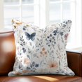 thumbnail image 3 of Watercolor Wildflowers Pillow Covers 18x18 Inch, Spring Pastoral Botanical Flowers Linen Pillowcase with Invisible Zipper, Decorative Throw Pillow Covers Cushion Case for Couch Sofa Bed Living Room, 3 of 9